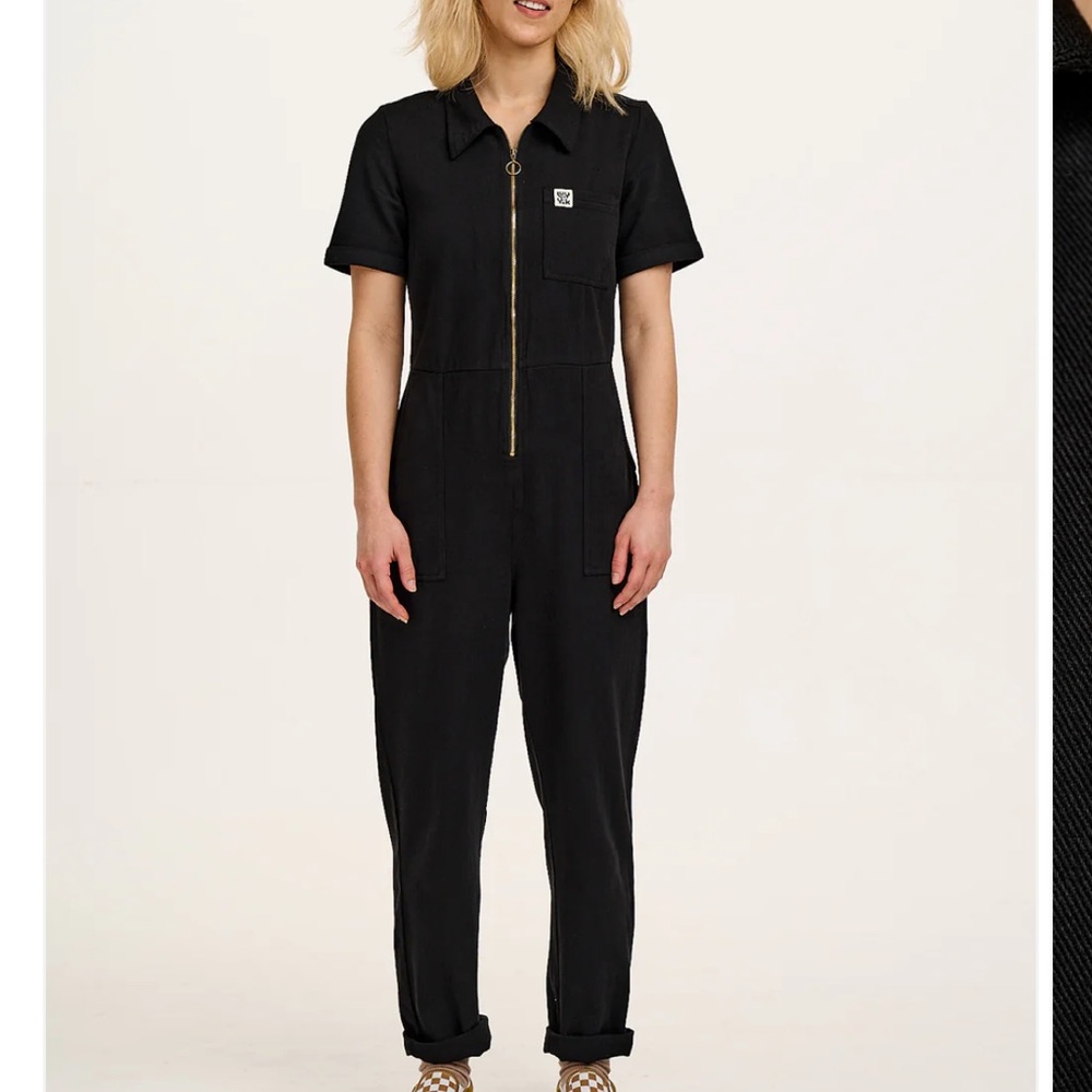 Lucy & Yak Plus Size Jumpsuit Black Size UK 32/US 28